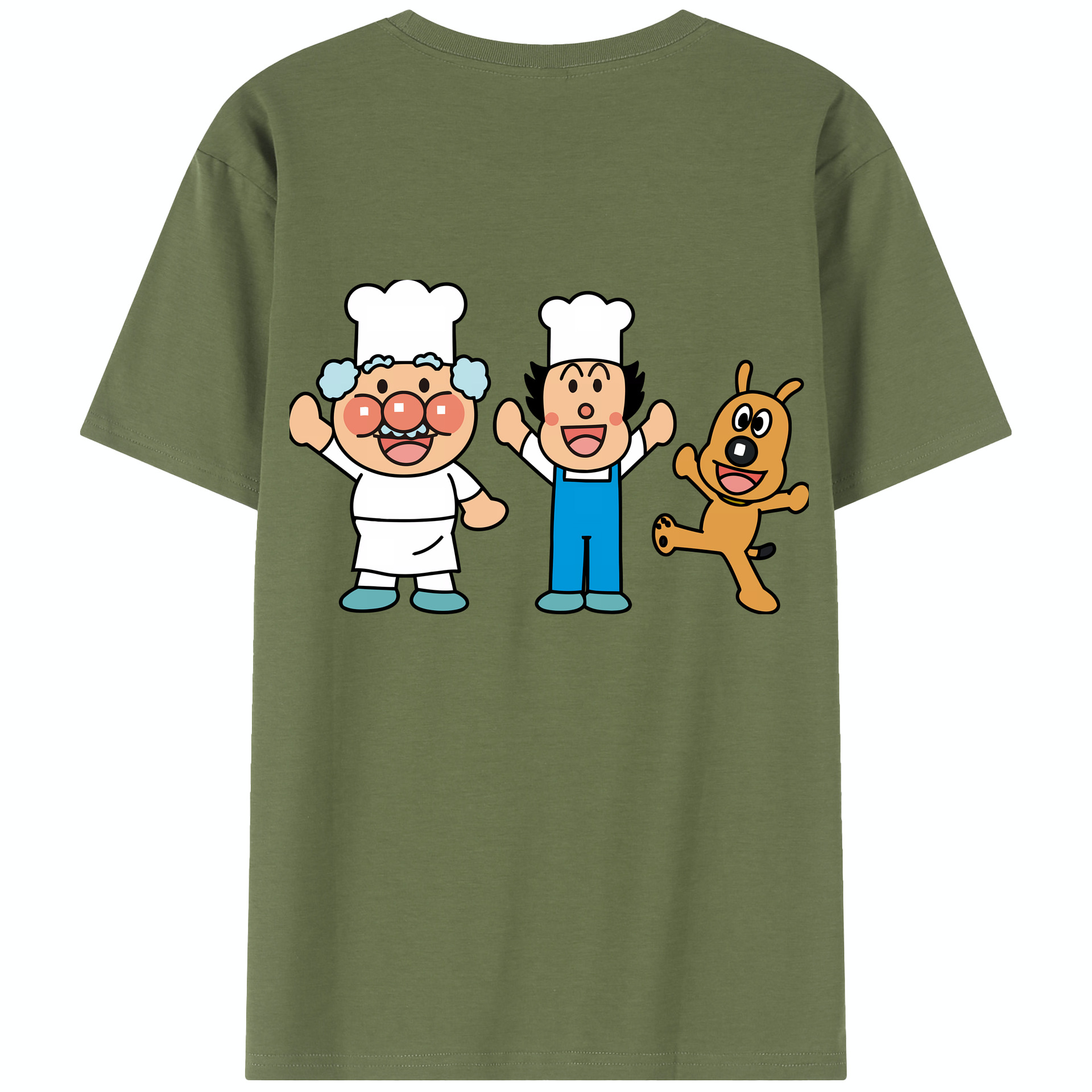 （画像用） アンパンマン Anpanman 綿100％半袖Tシャツ（背面プリント）